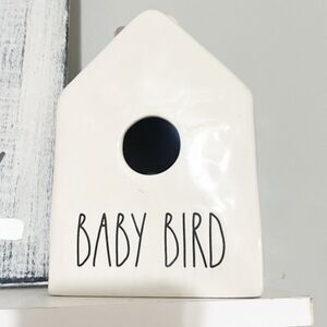 Rae Dunn “Baby Bird” Ceramic Birdhouse nursery decor magenta NEW